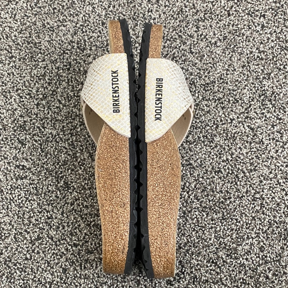 EUC Birkenstock Madrid Python Eggshell Sandals wi… - image 3
